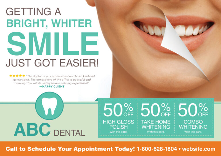 Teeth Whitening Postcard With Three Special Offers