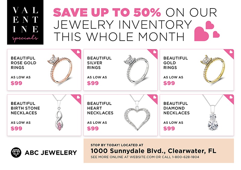 Valentine's Day Jewelry Selection Mailer