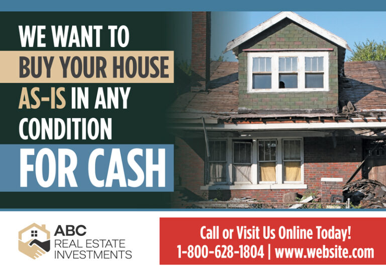We Buy Houses Cash Postcards
