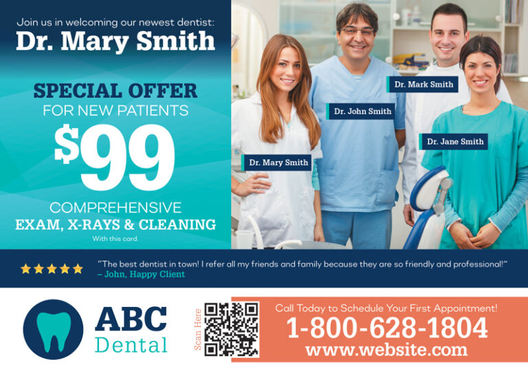 Welcome New Dentist To Practice Mailer