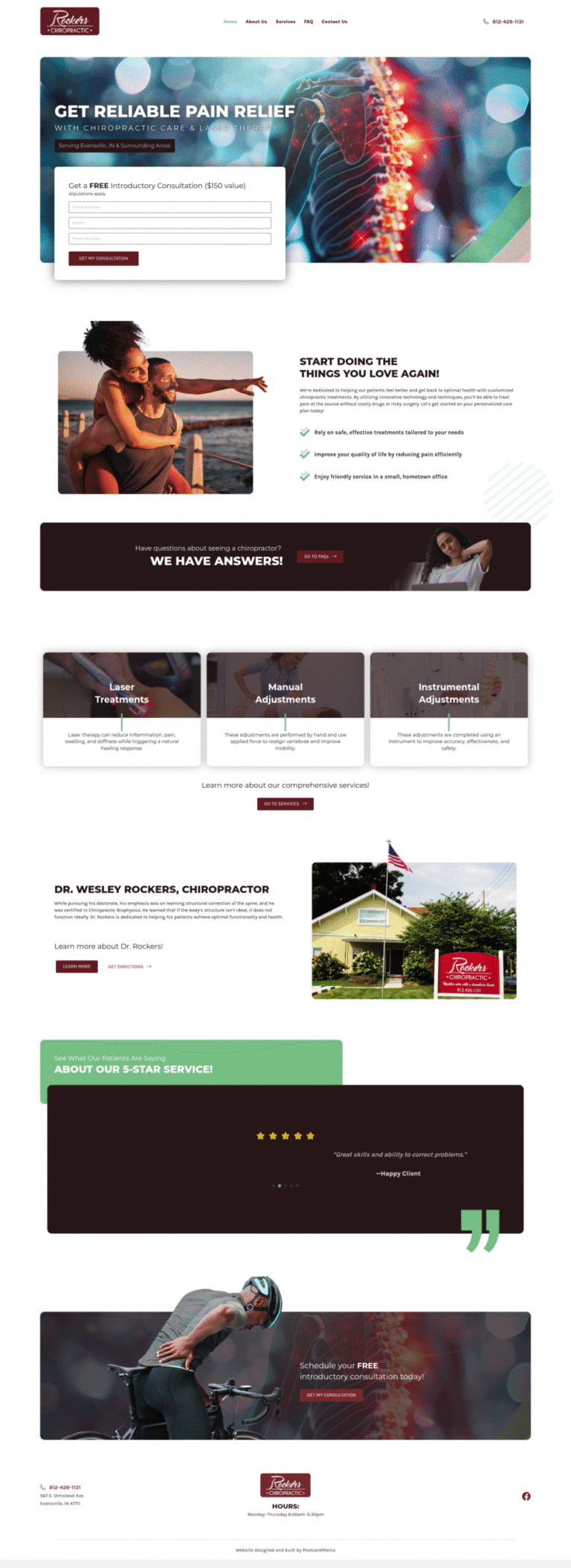 rockerschiropractic.online website preview