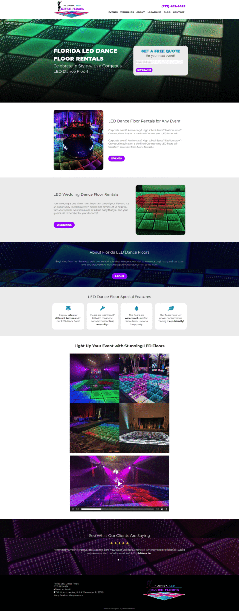 floridaleddancefloors.com website preview