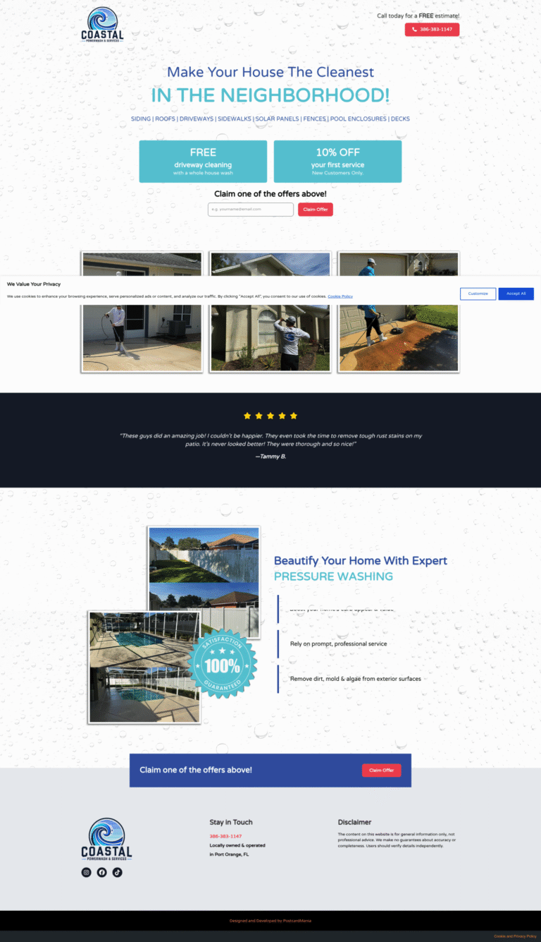 mymaildeals.com/coastalpowerwash website preview