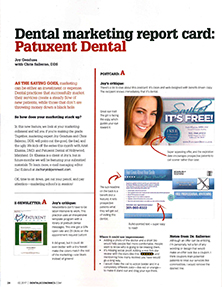 Dental marketing report card: Patuxent Dental