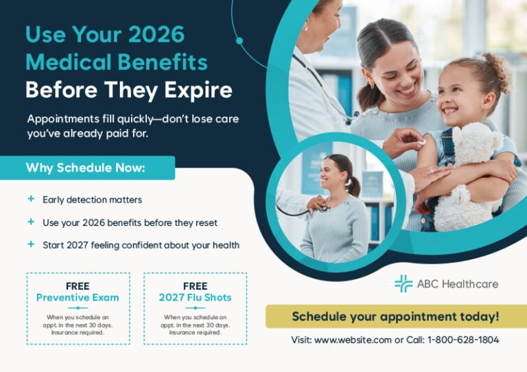 Healthcare Benefits Postcards