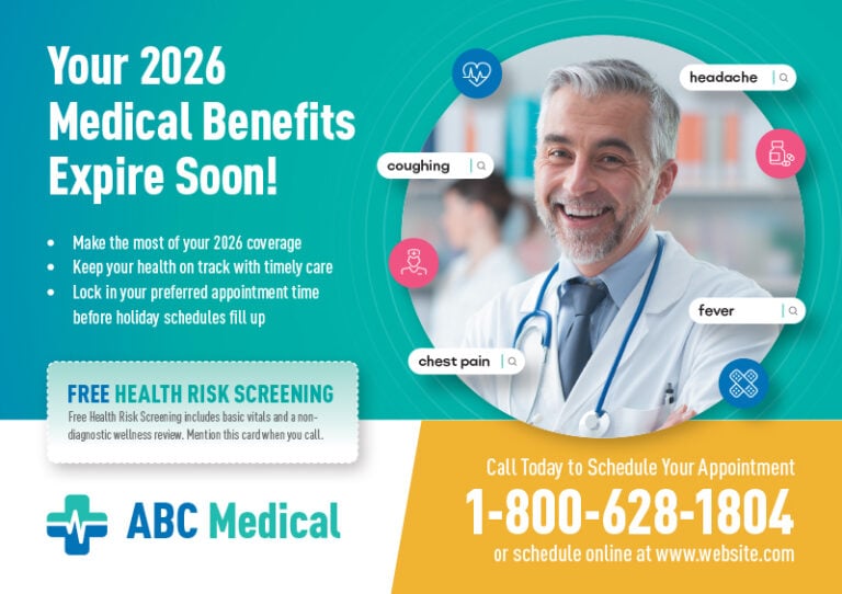 Healthcare Benefits Postcard