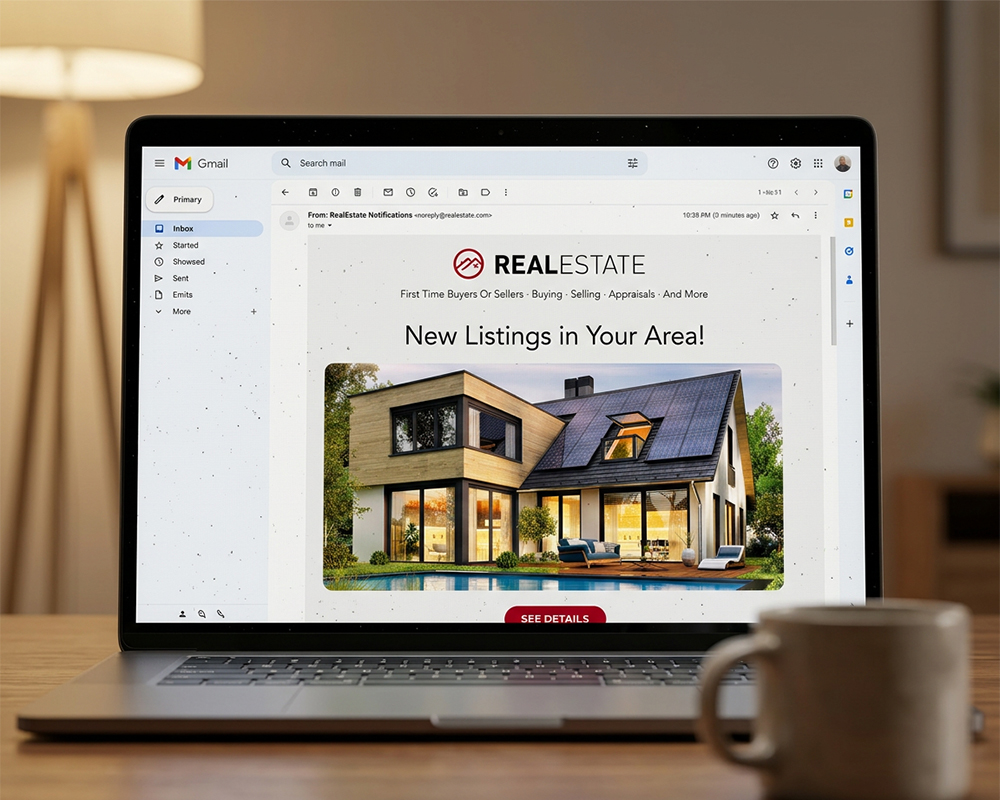 Real estate email marketing example