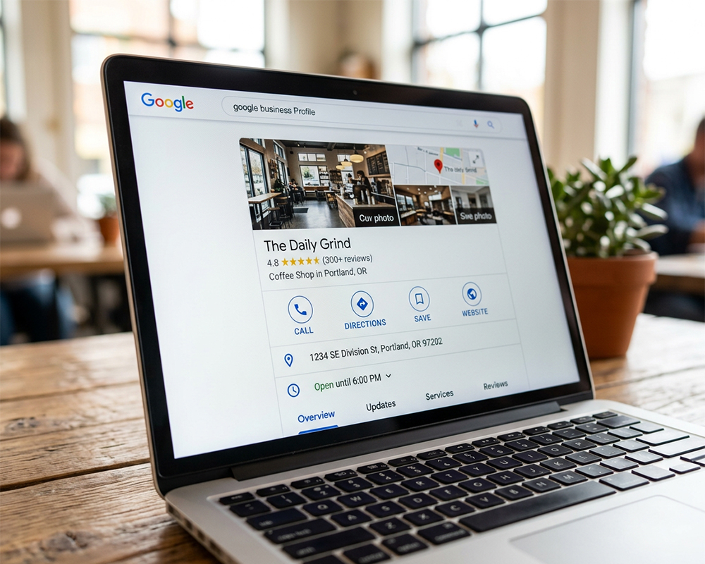 Local search engine optimization example showing how online marketing can support business growth
