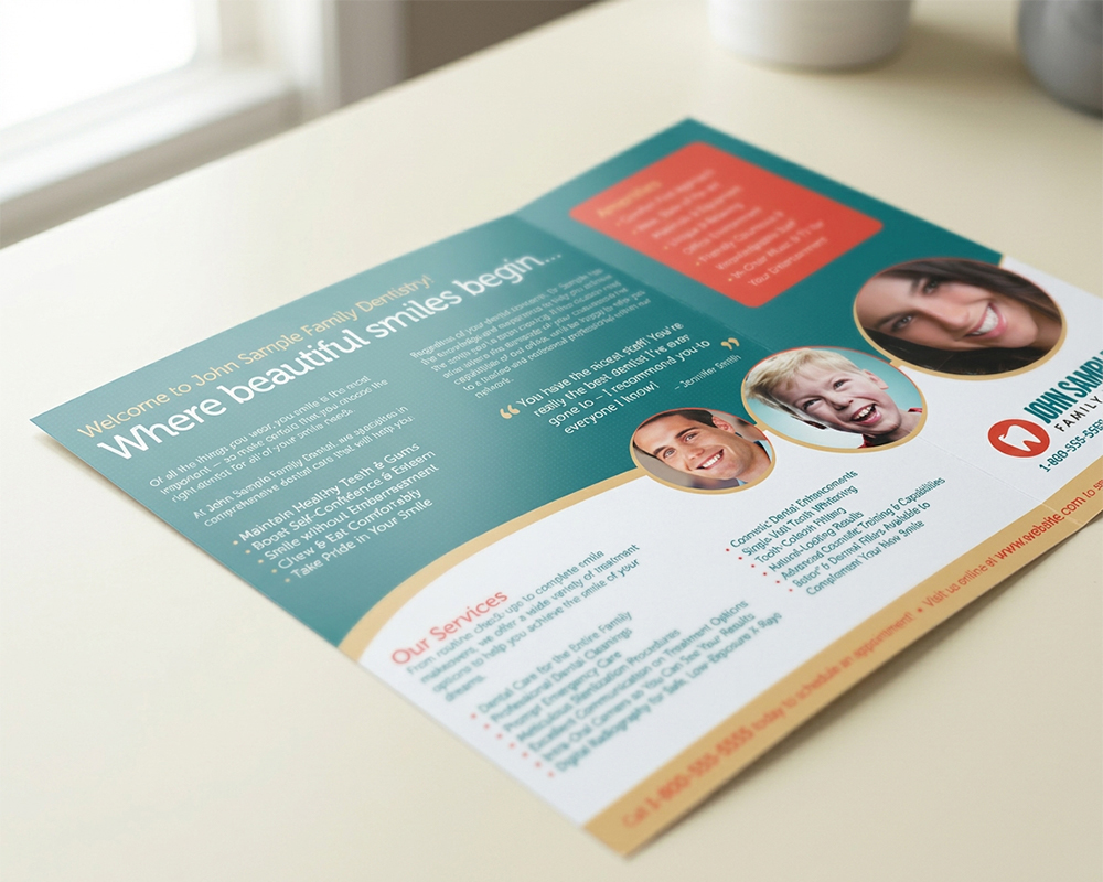 Brochure On Table Top