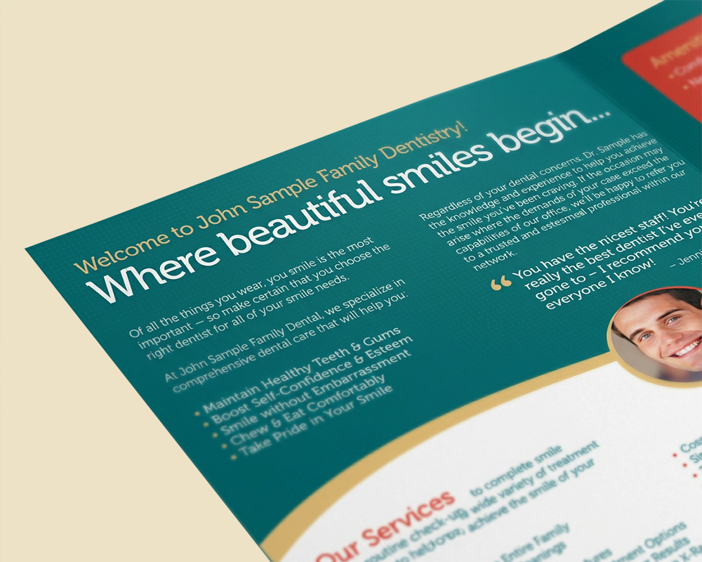 Quality printing and paper brochure