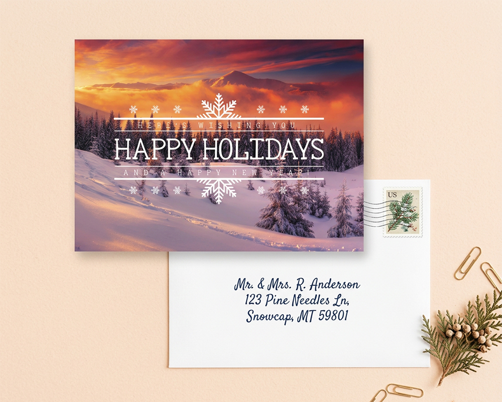 Simple high impact holiday card