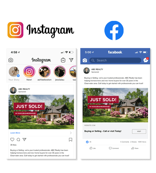 Everywhere Real Estate Targeted Facebook & Instagram Ads