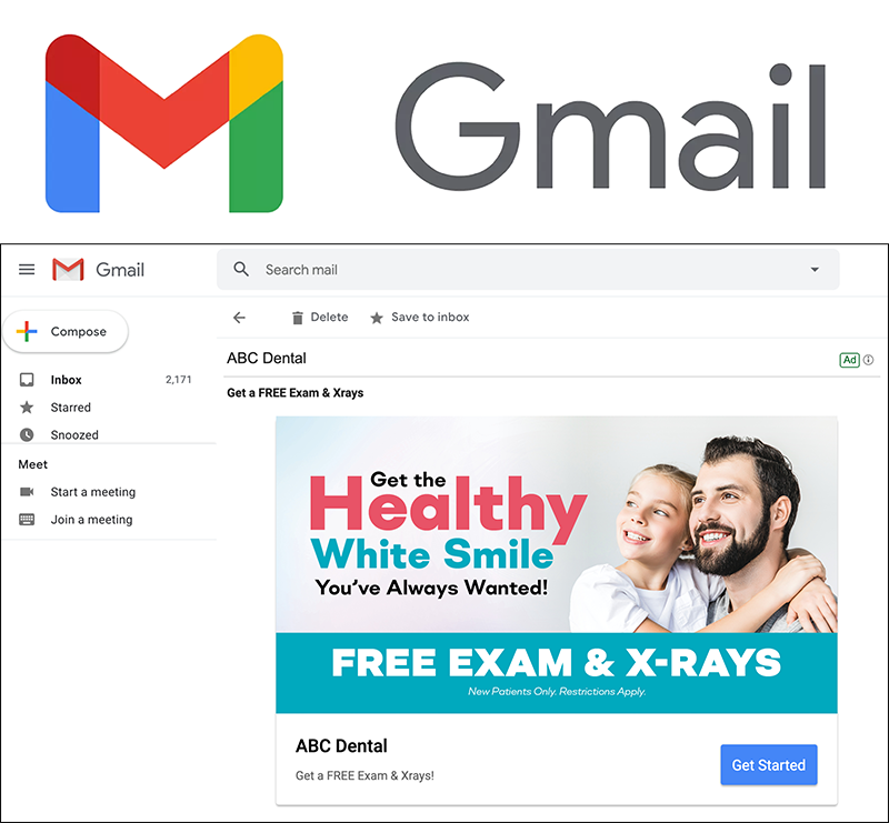 Everywhere Dental Platinum Targeted Gmail Ads