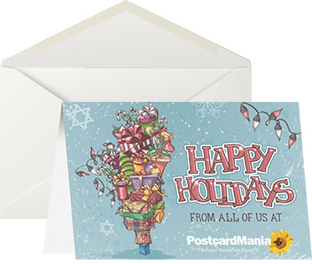Deluxe Folded Business Holiday & Christmas Cards