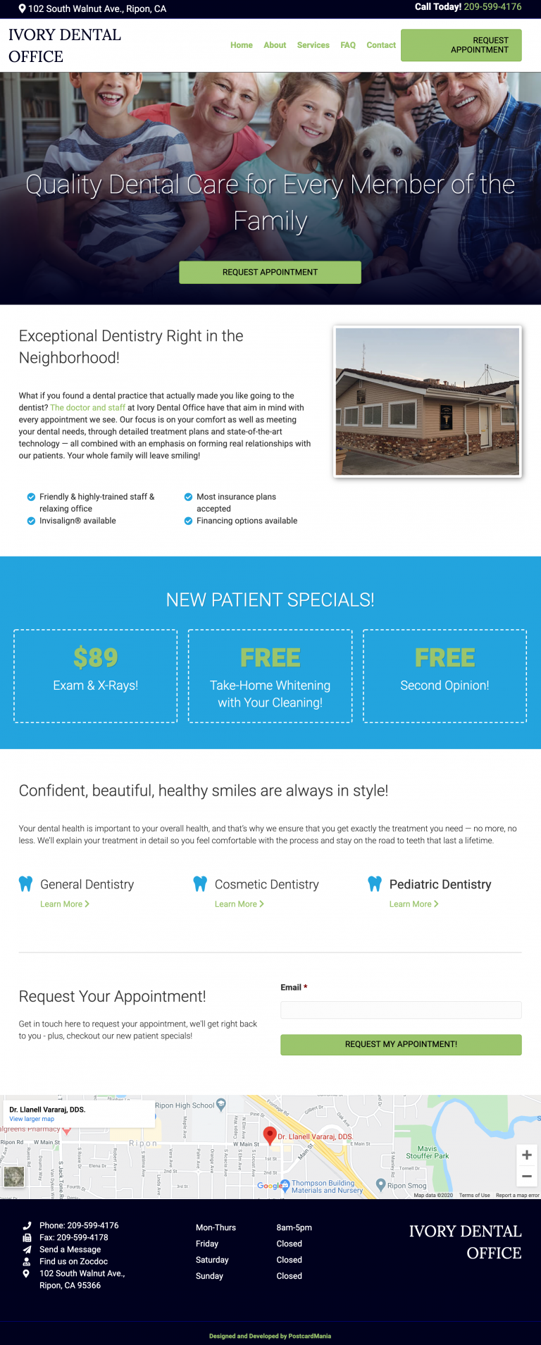 ivorydentaloffice.com website preview