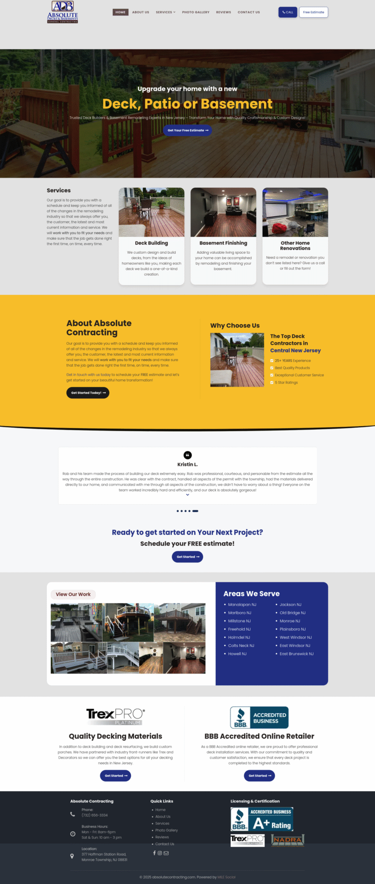absolutecontracting.com website preview
