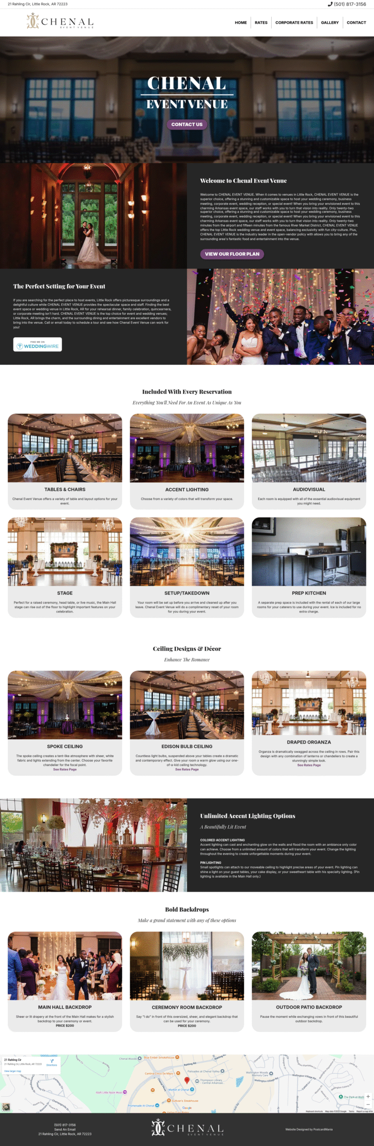 chenaleventvenue.com website preview