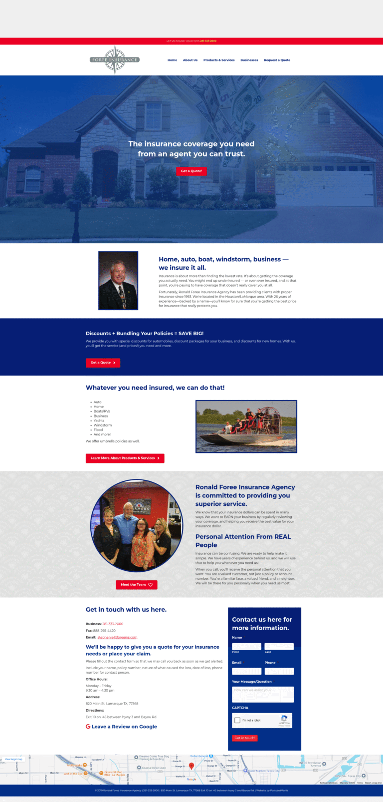 foreeins.com website preview