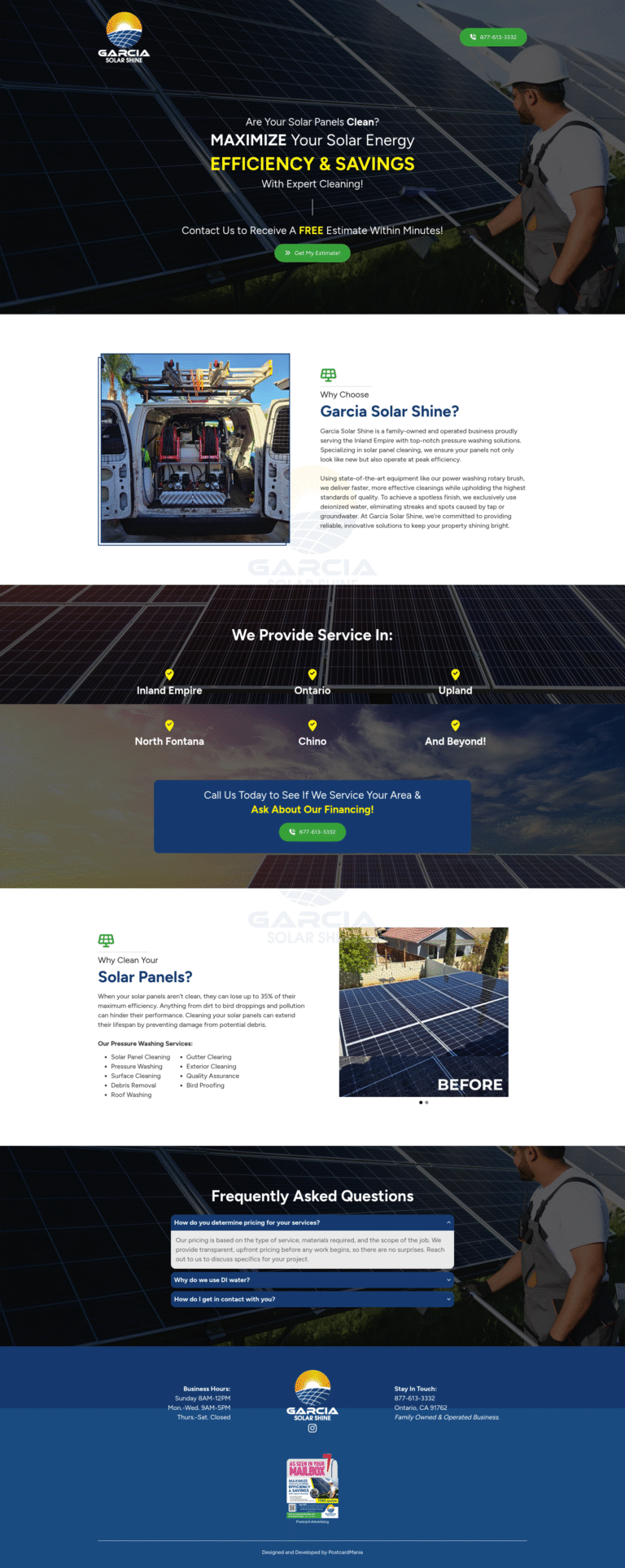 garciasolarshine.com website preview