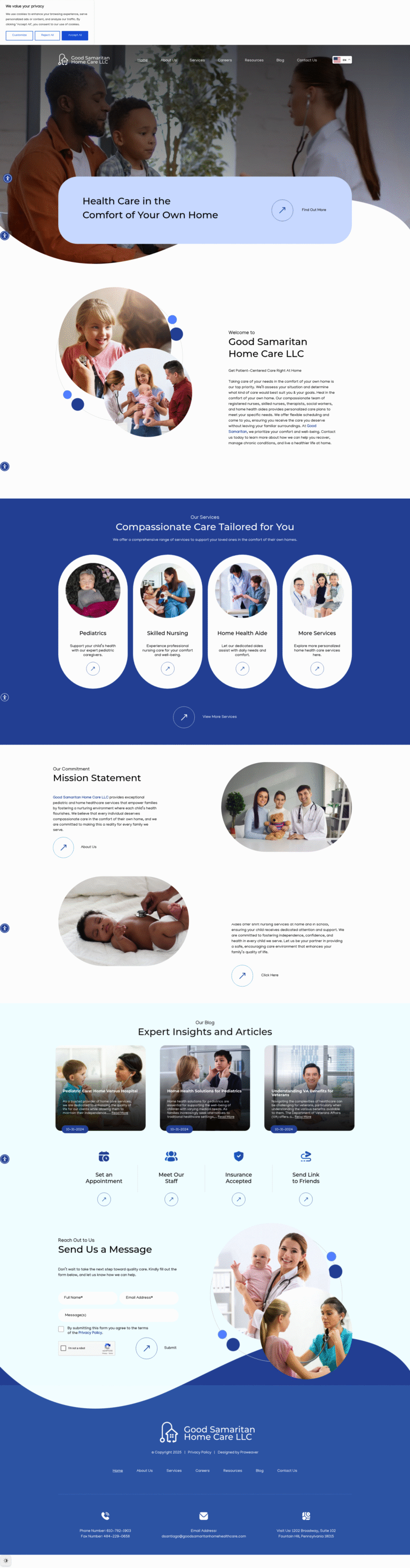goodsamaritanhomehealthcare.com website preview