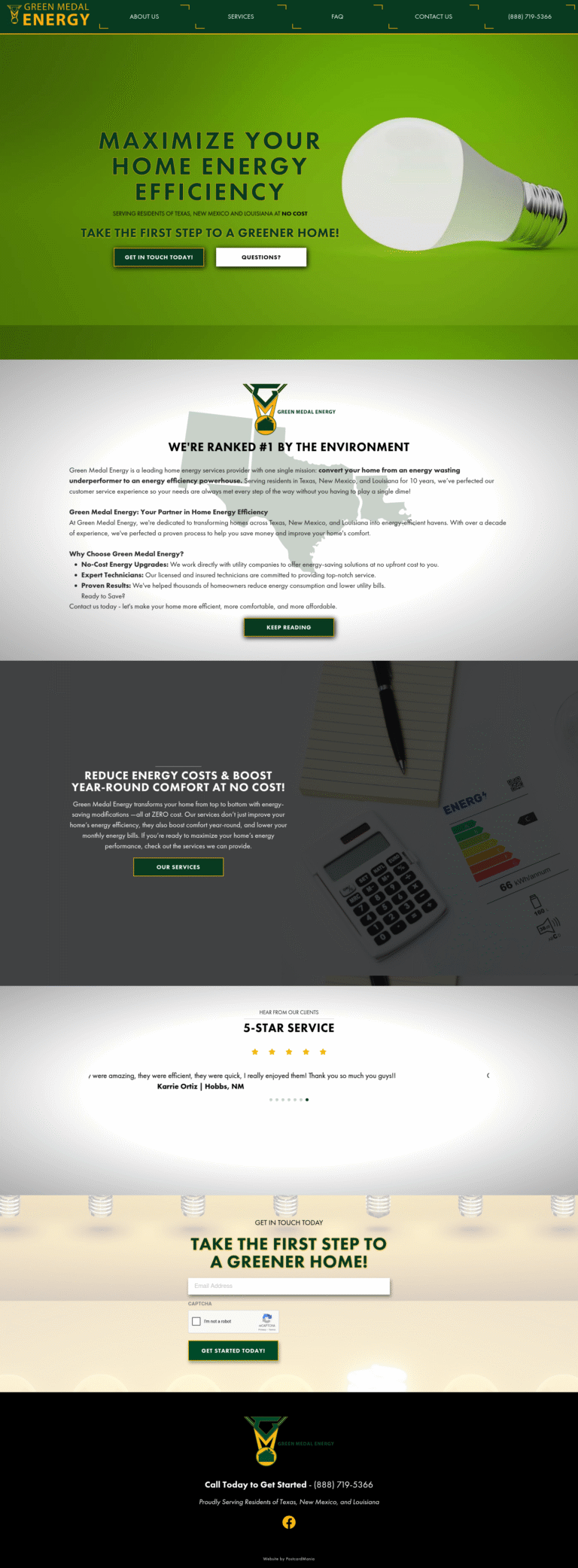 greenmedalenergy.com website preview