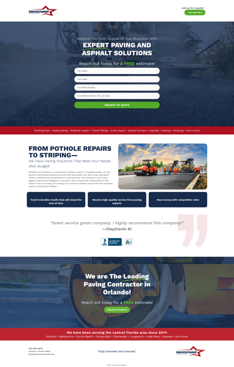 industrialasphalt.net website preview