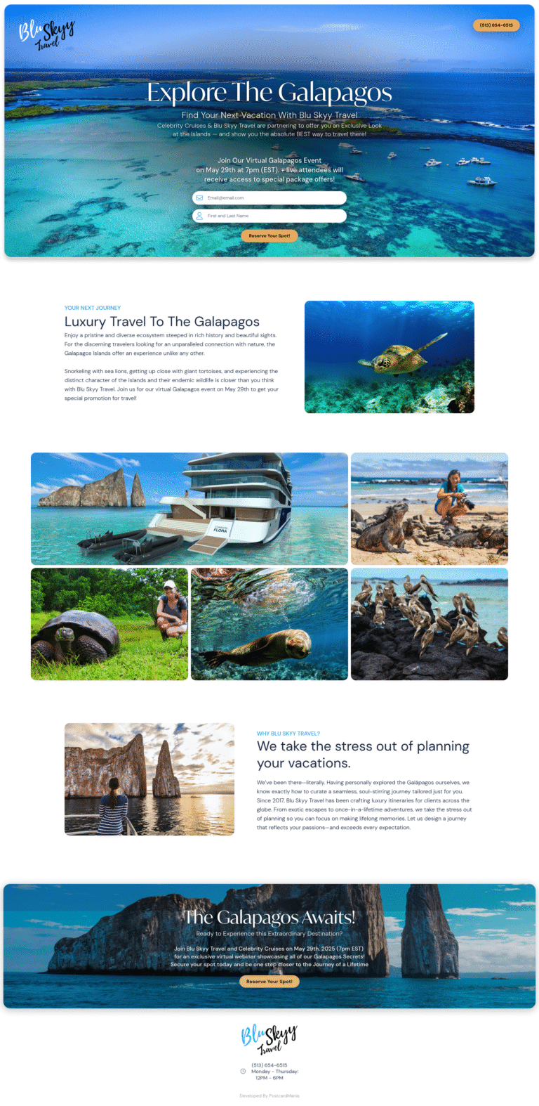 luxgalapagos.com website preview