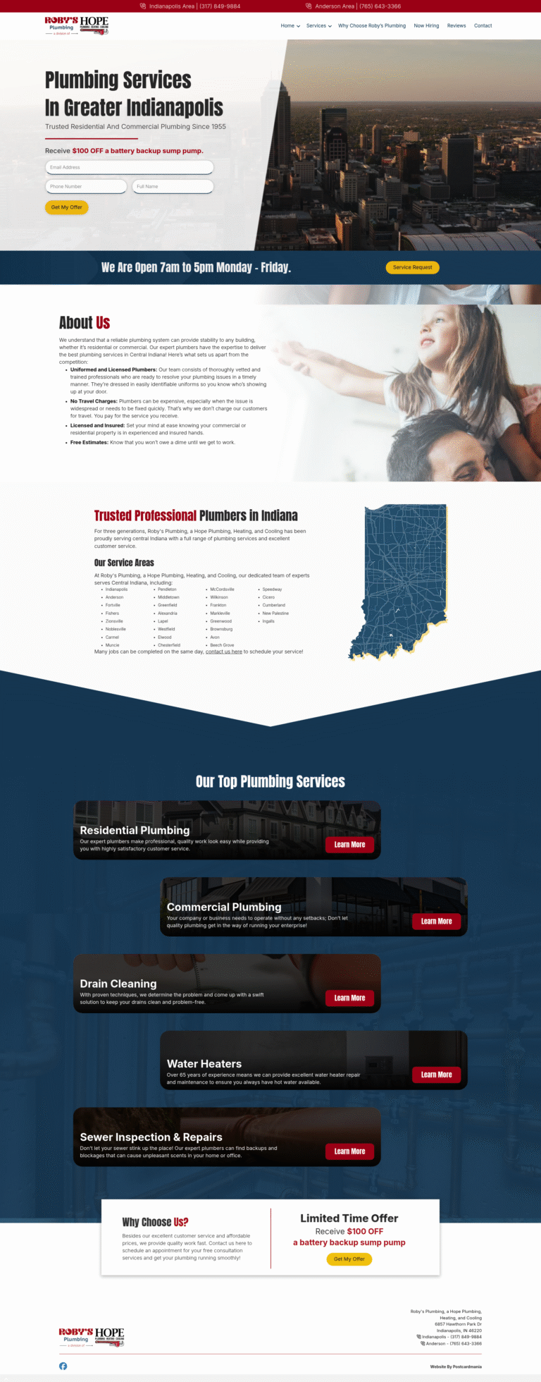 robysplumbing.com website preview