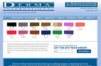 Cosmetic Color Pigments Website Design