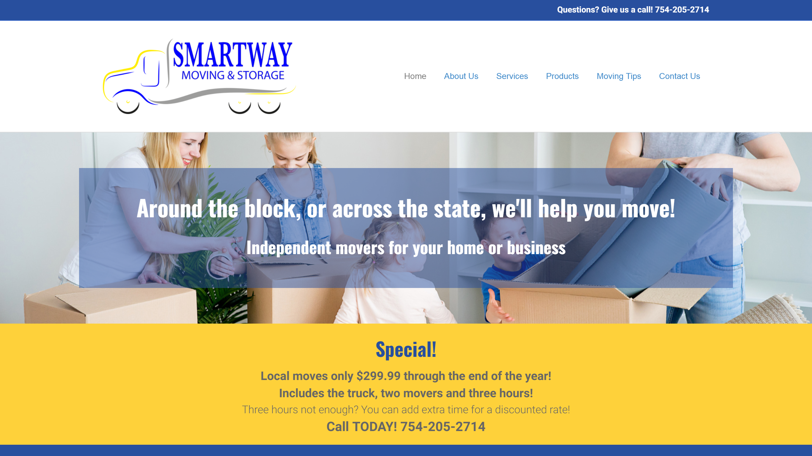 Moving & Storage Website Idea